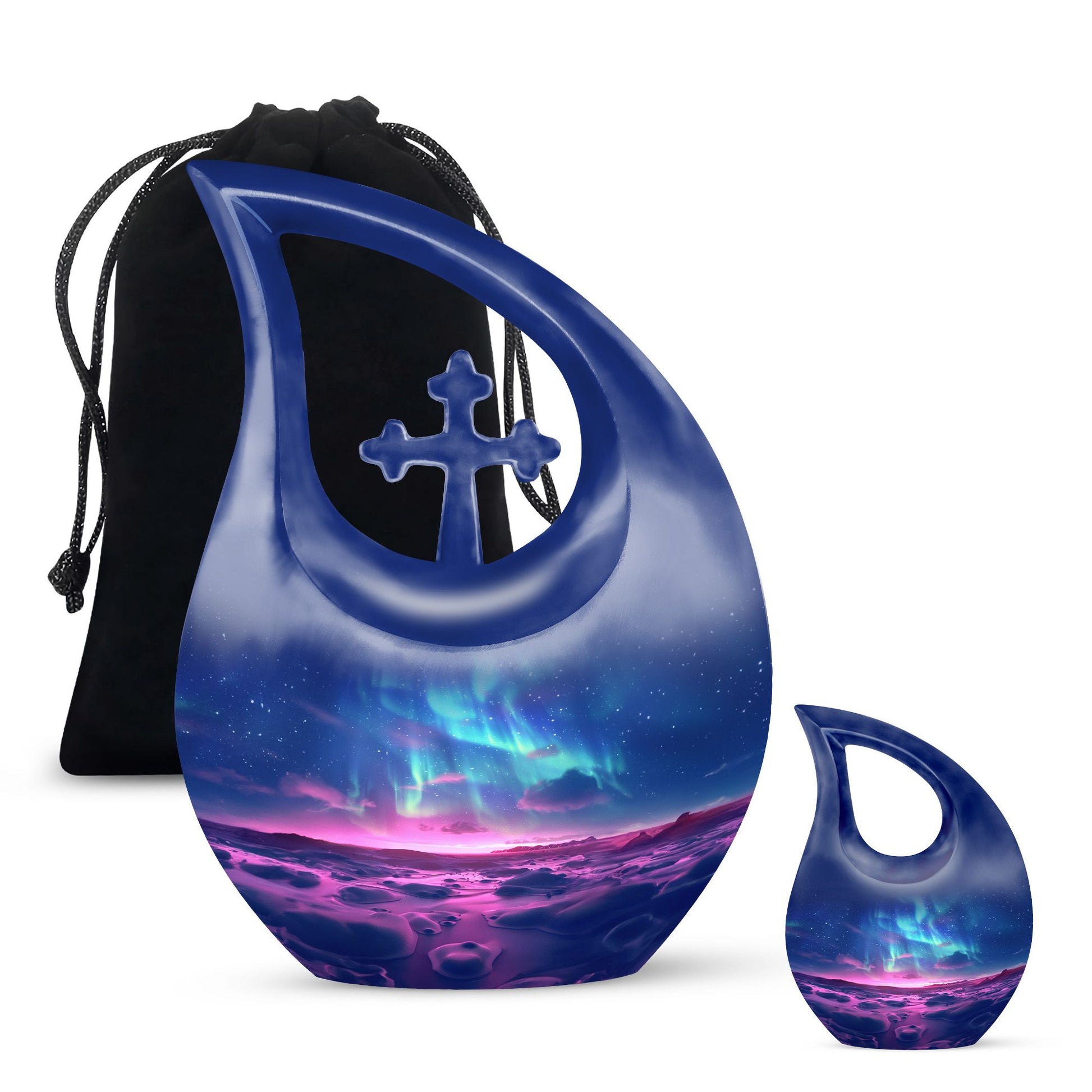 Aurora Borealis Keepsake For Ashes Funeral, Ashes Memorial Urn