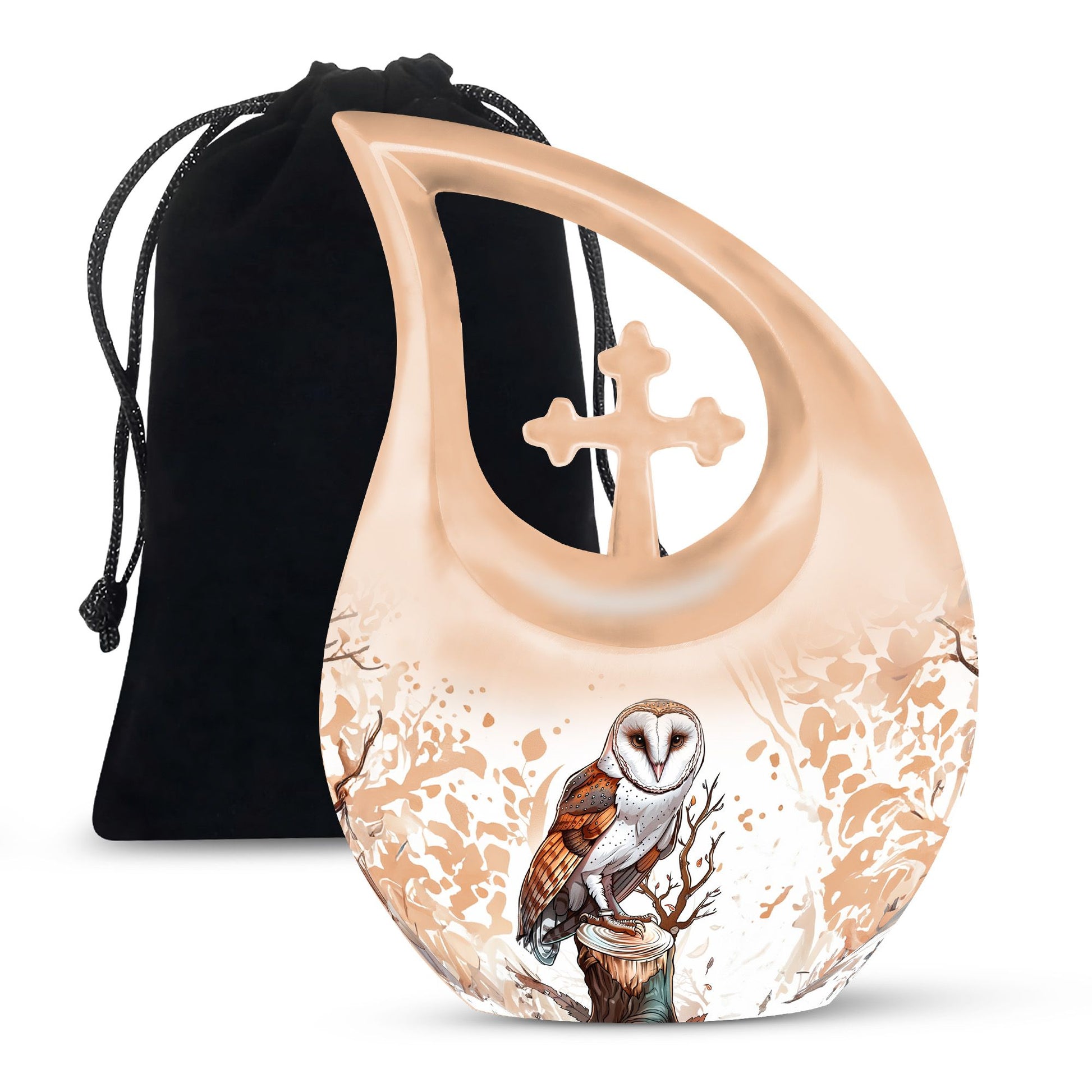 Barn Owl Urn For Human Ashes Women Funeral, Ashes Urn For Ashes