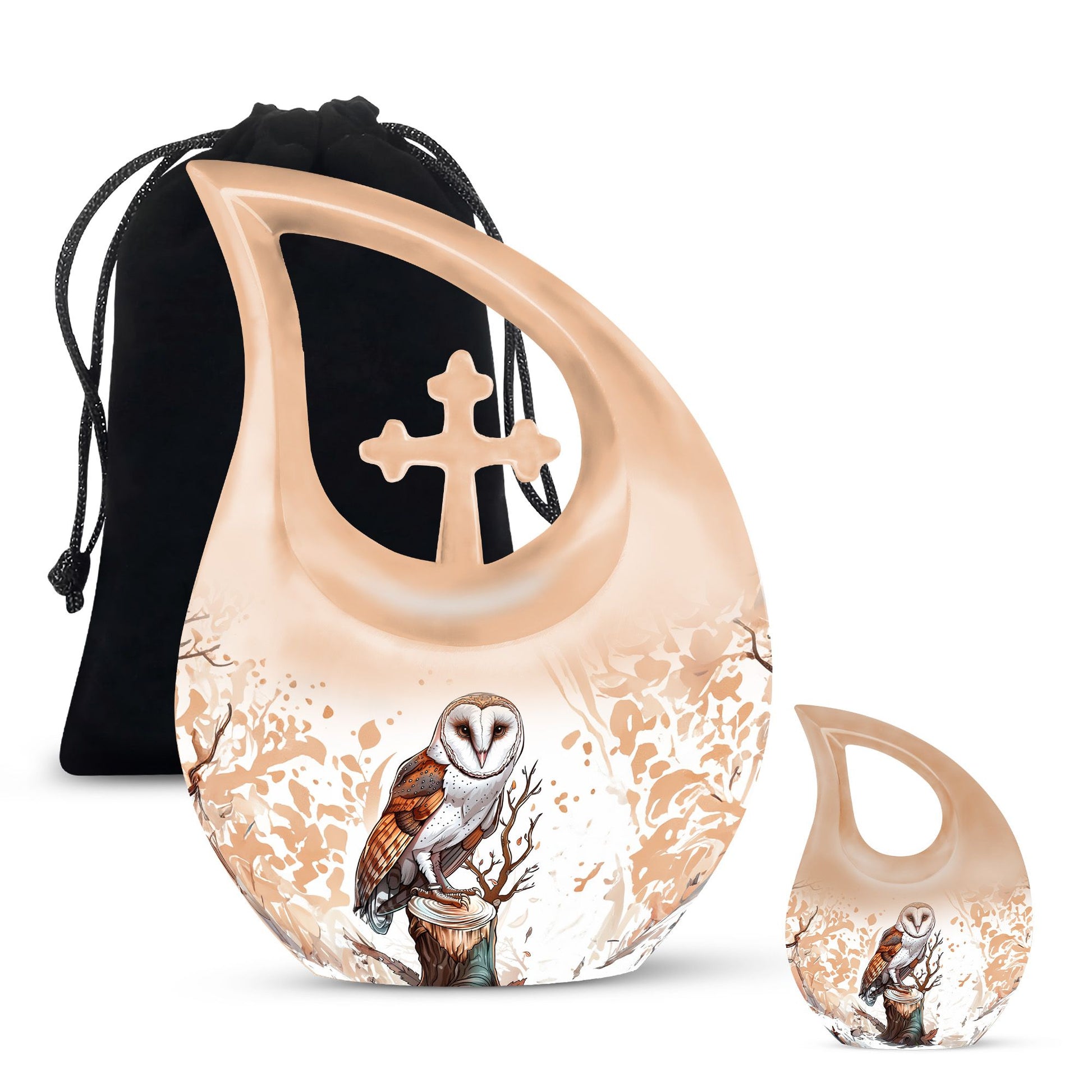 Barn Owl Urn For Human Ashes Women Funeral, Ashes Urn For Ashes