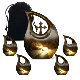 Catholic Urn For Ashes Adult Male Small Large Funeral, Ashes Urn