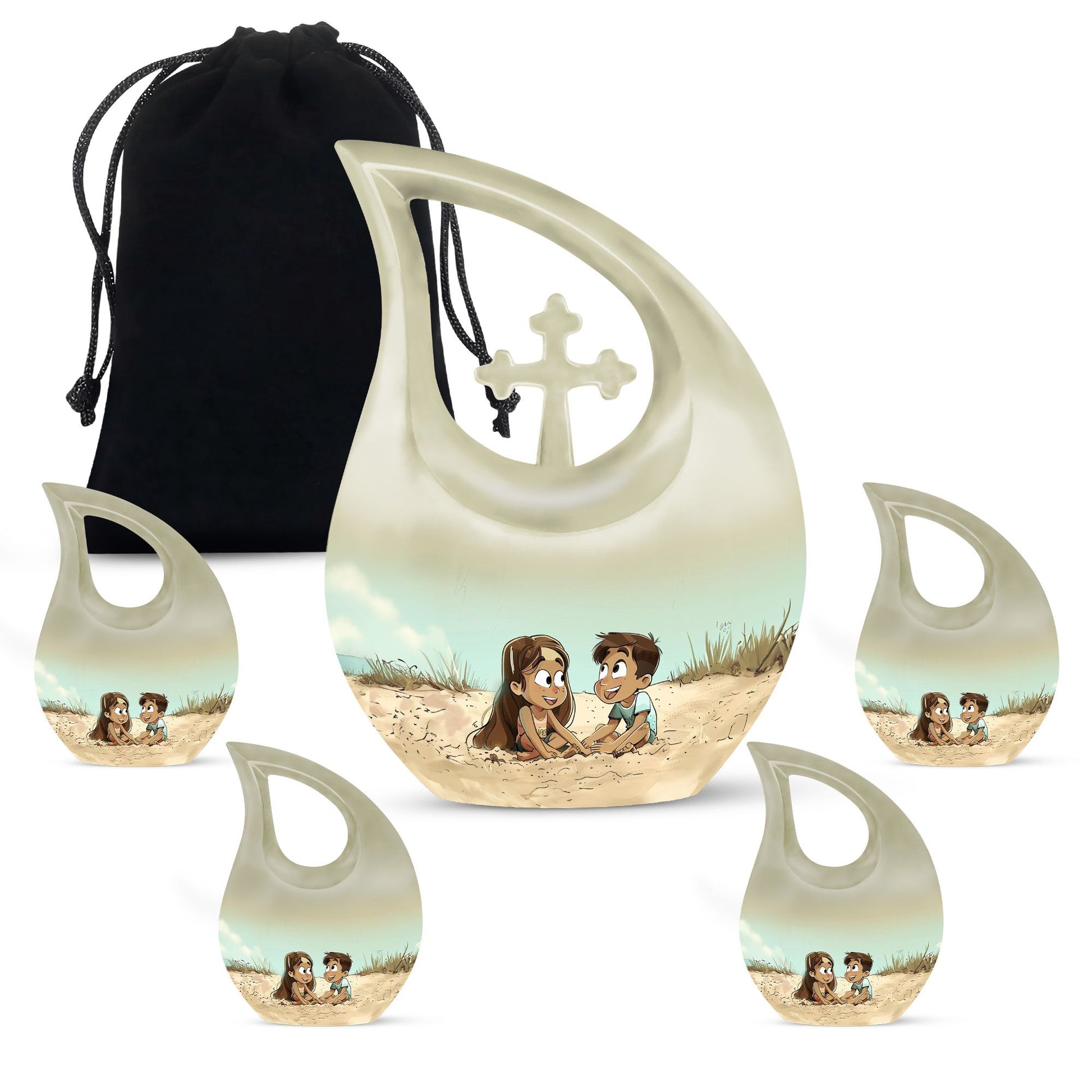 Brother And Sister Urn For Human Ashes Funeral, Ashes Urn For Ashes