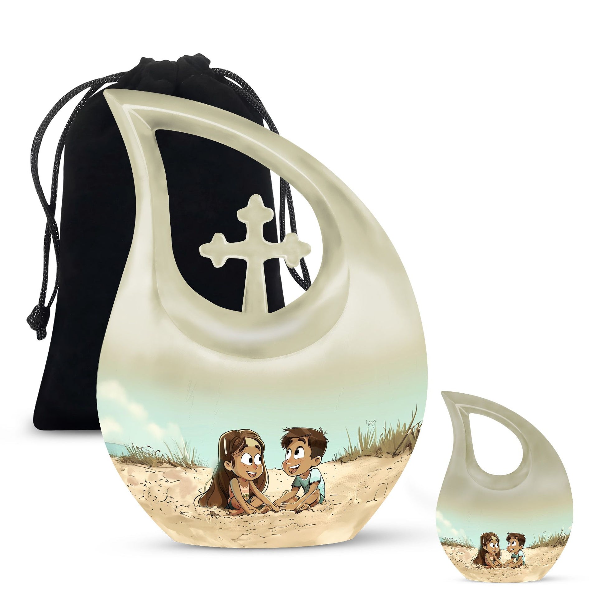 Brother And Sister Urn For Human Ashes Funeral, Ashes Urn For Ashes