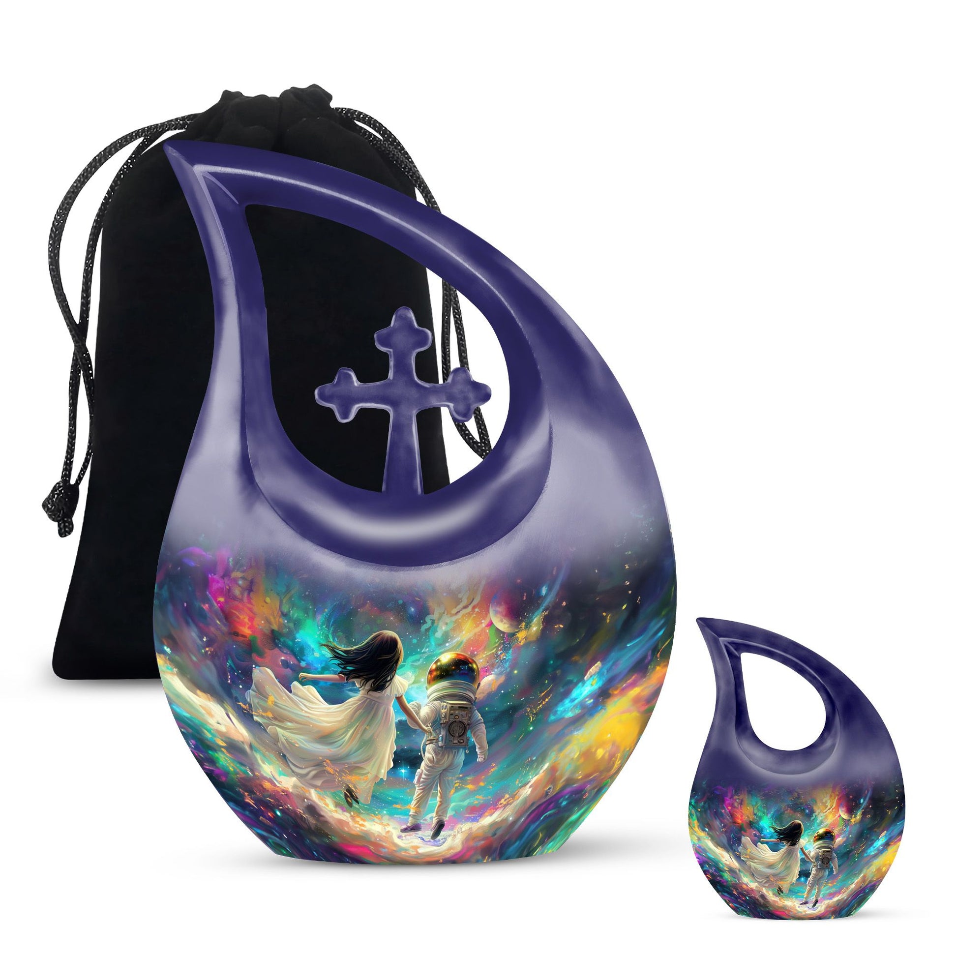 Brother And Sister Large Urn For Human Funeral, Ashes Cremation Urn