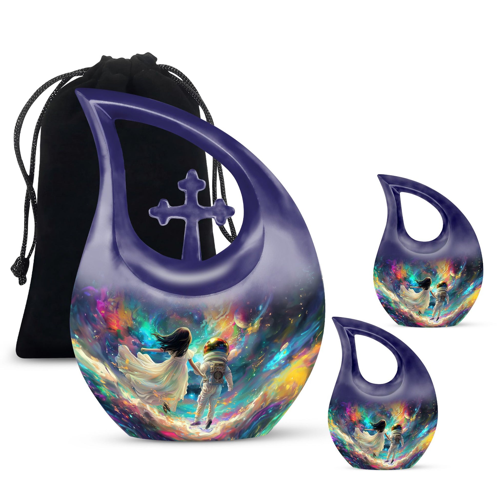 Brother And Sister Large Urn For Human Funeral, Ashes Cremation Urn