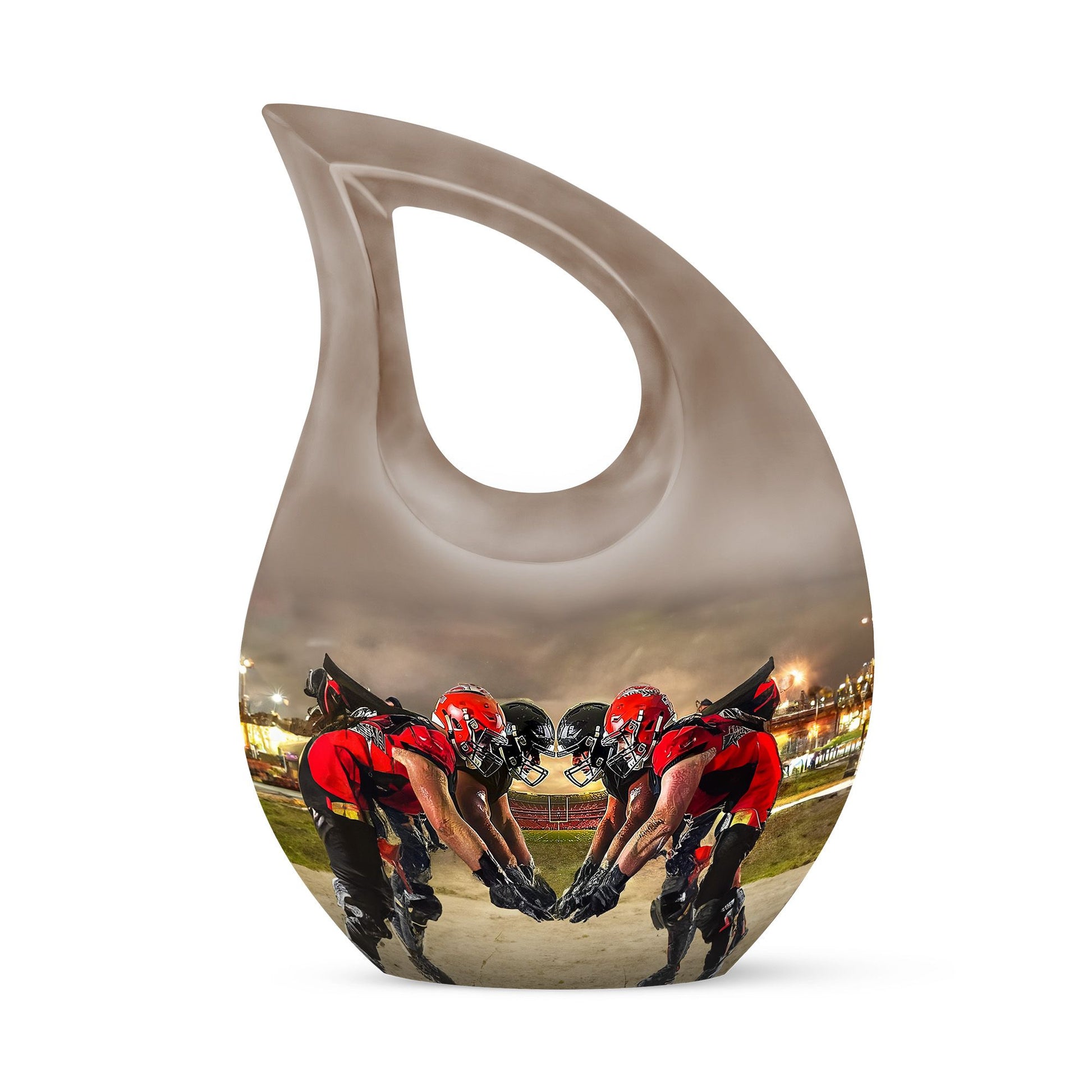 Football Small Urn For Ashes Teardrop, Heart Cremation Urn