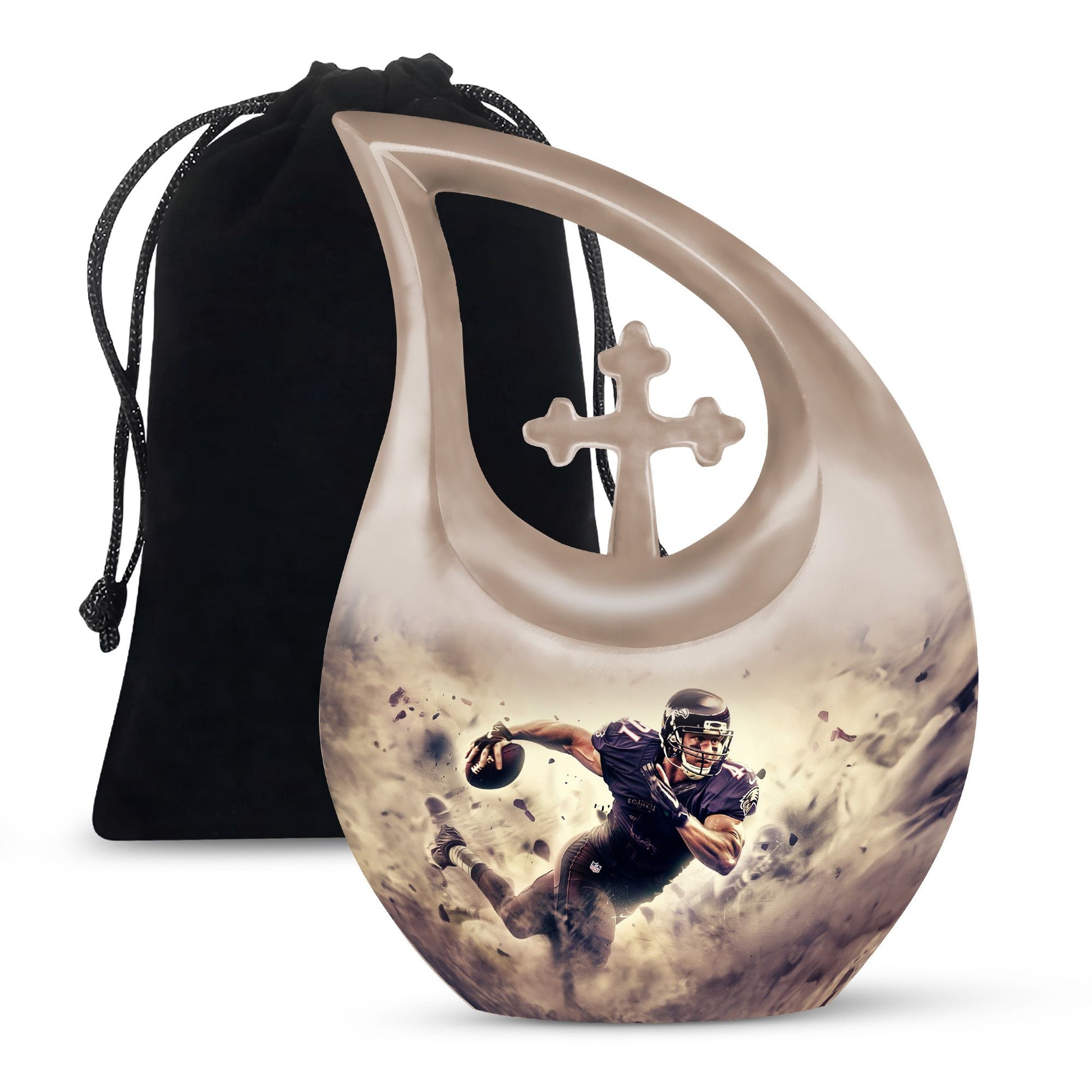 Football Large Urns For Human Ashes Funeral, Ashes Memorial Urn