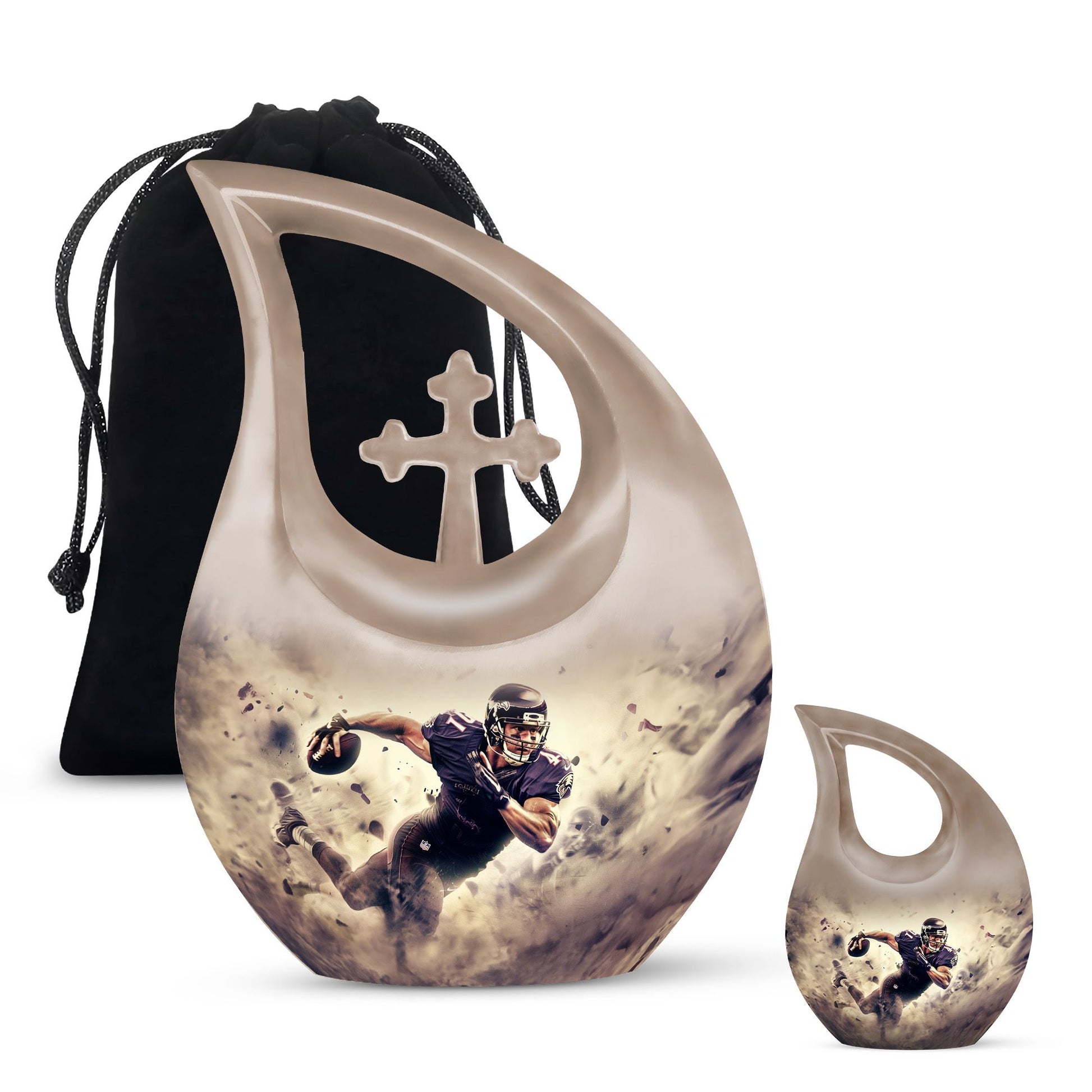 Football Large Urns For Human Ashes Funeral, Ashes Memorial Urn
