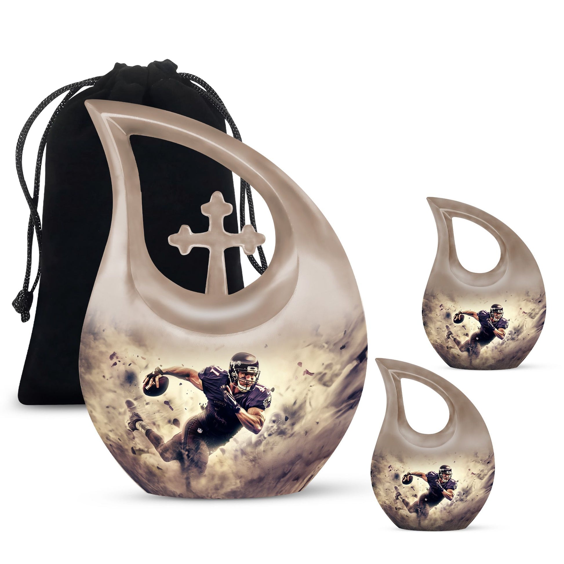 Football Large Urns For Human Ashes Funeral, Ashes Memorial Urn