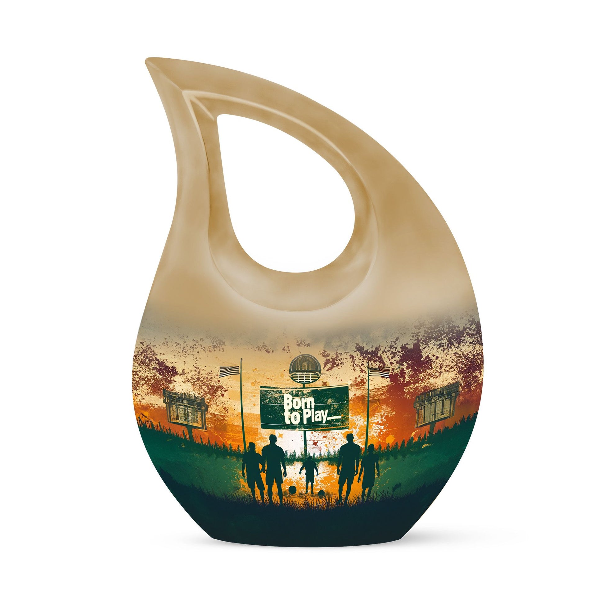 Football Keepsake Funeral, Ashes Cremation Urn For Ashes