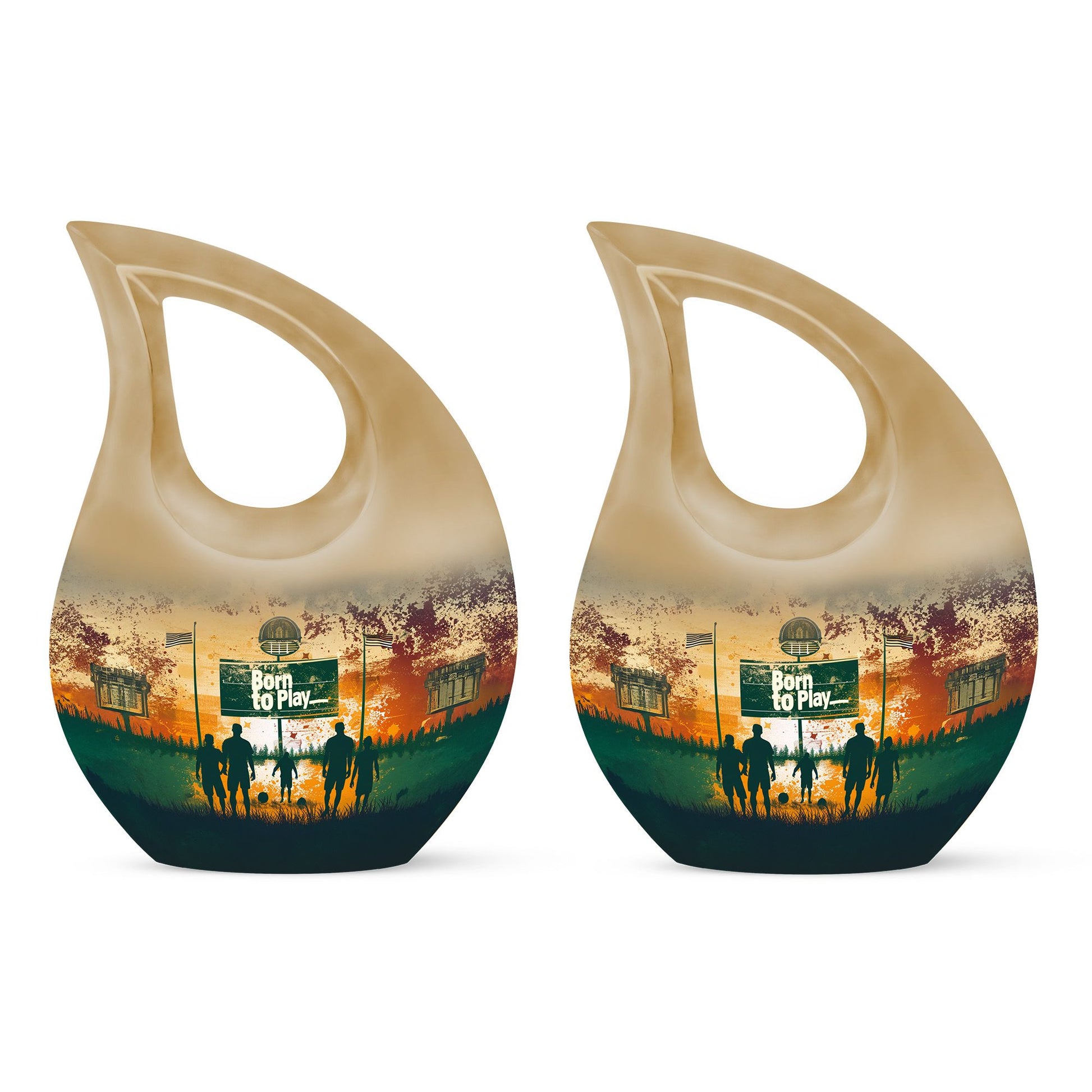 Football Keepsake Funeral, Ashes Cremation Urn For Ashes