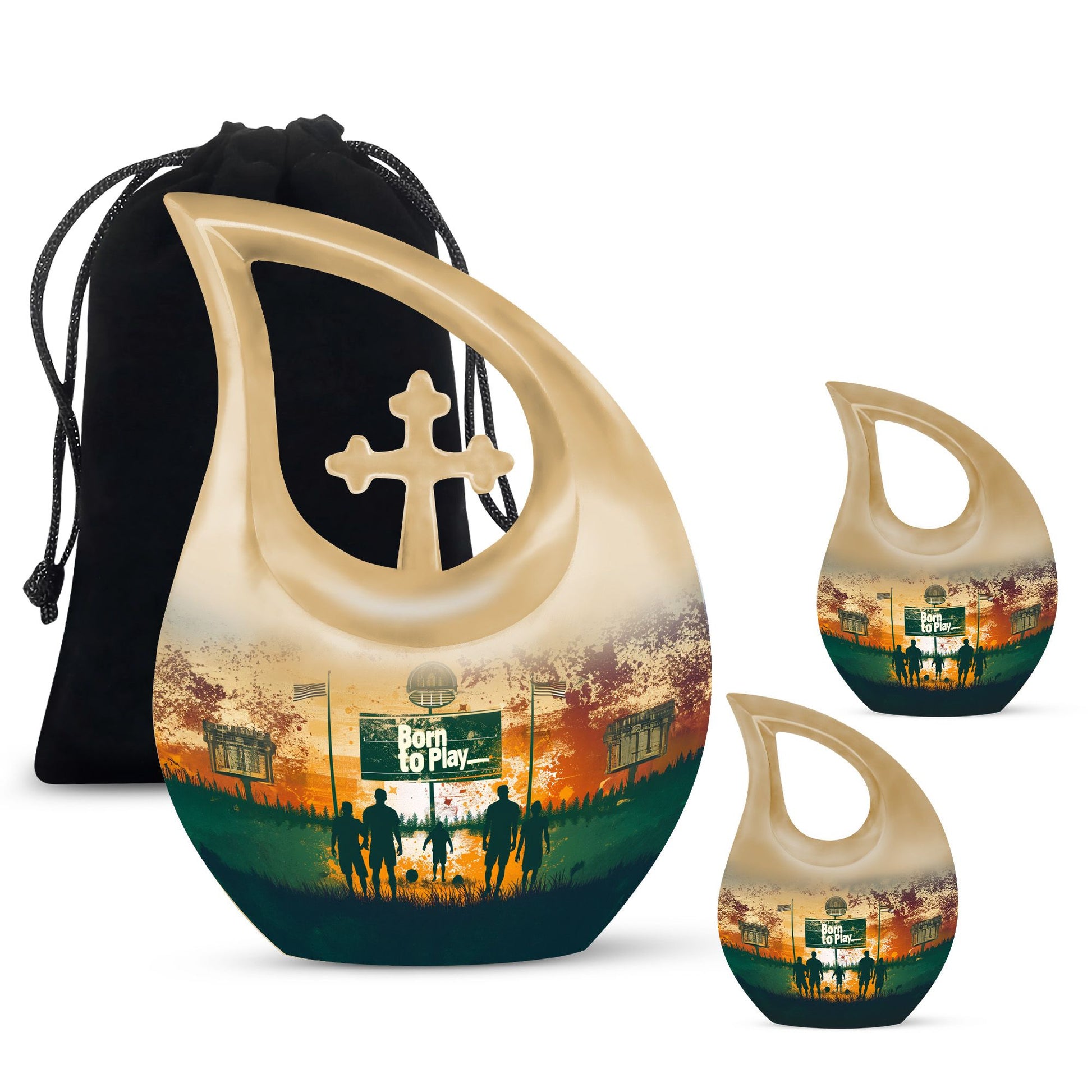 Football Keepsake Funeral, Ashes Cremation Urn For Ashes