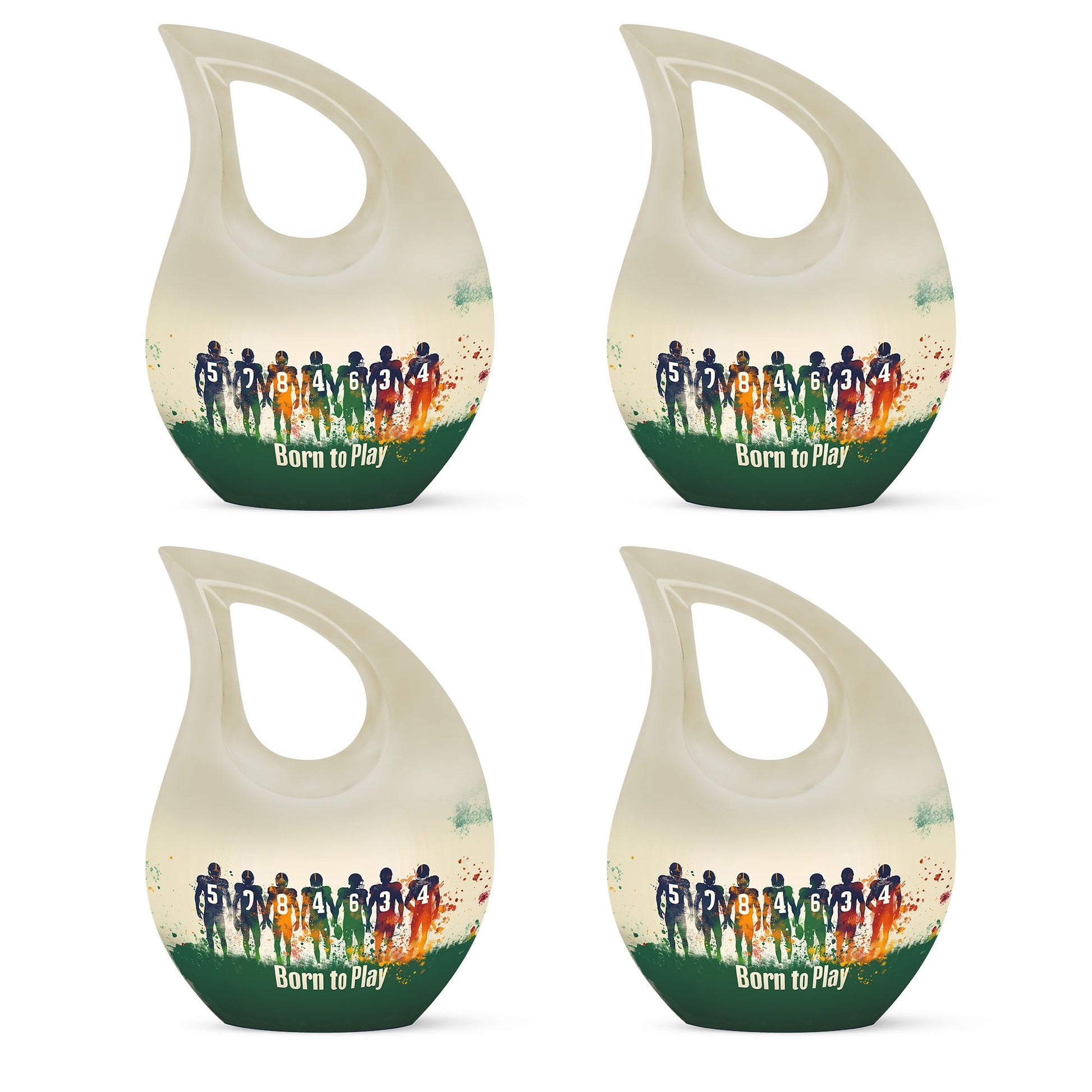 Football Medium Urn Large Funeral, Ashes Urn For Ashes