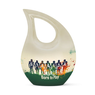 Football Medium Urn Large Funeral, Ashes Urn For Ashes