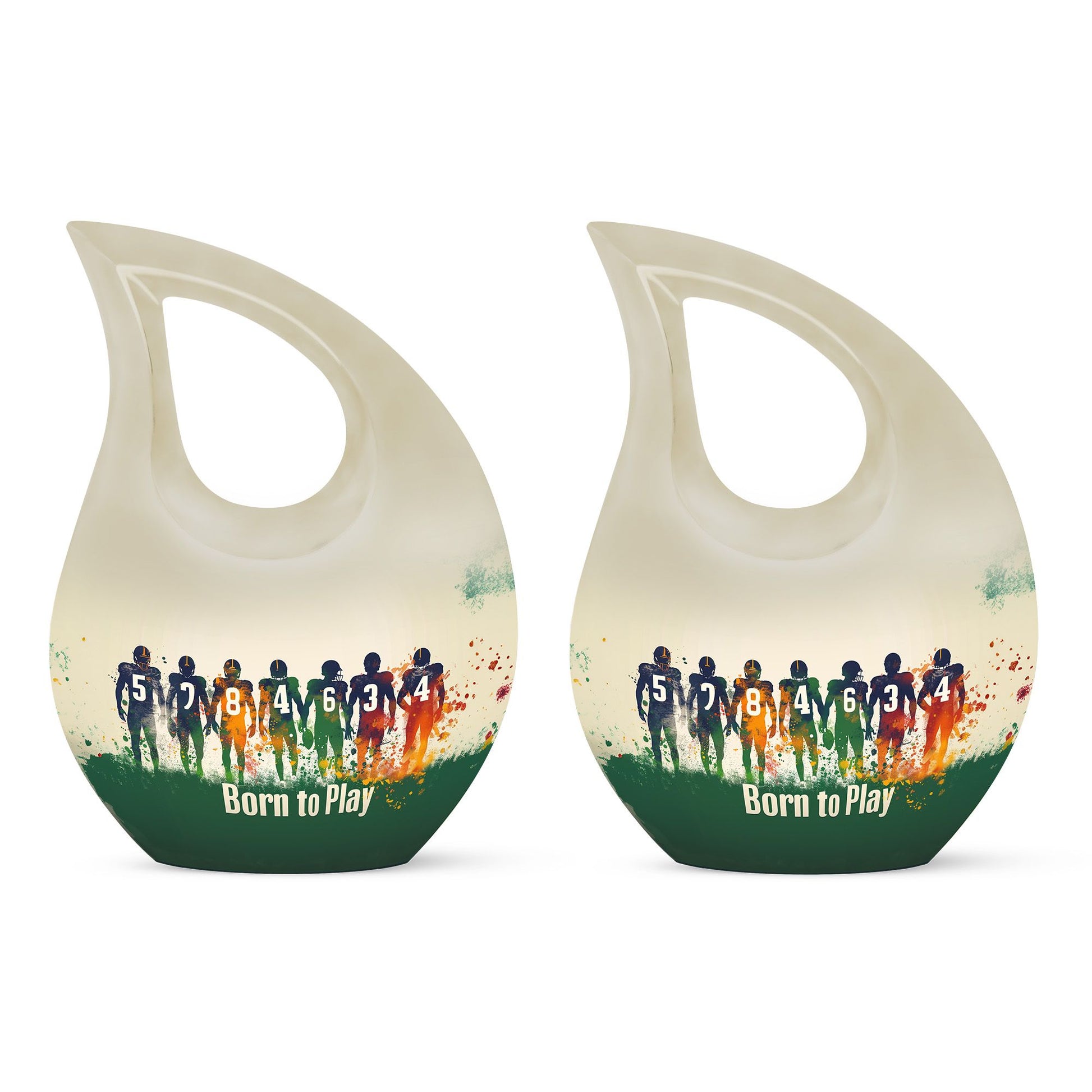 Football Medium Urn Large Funeral, Ashes Urn For Ashes