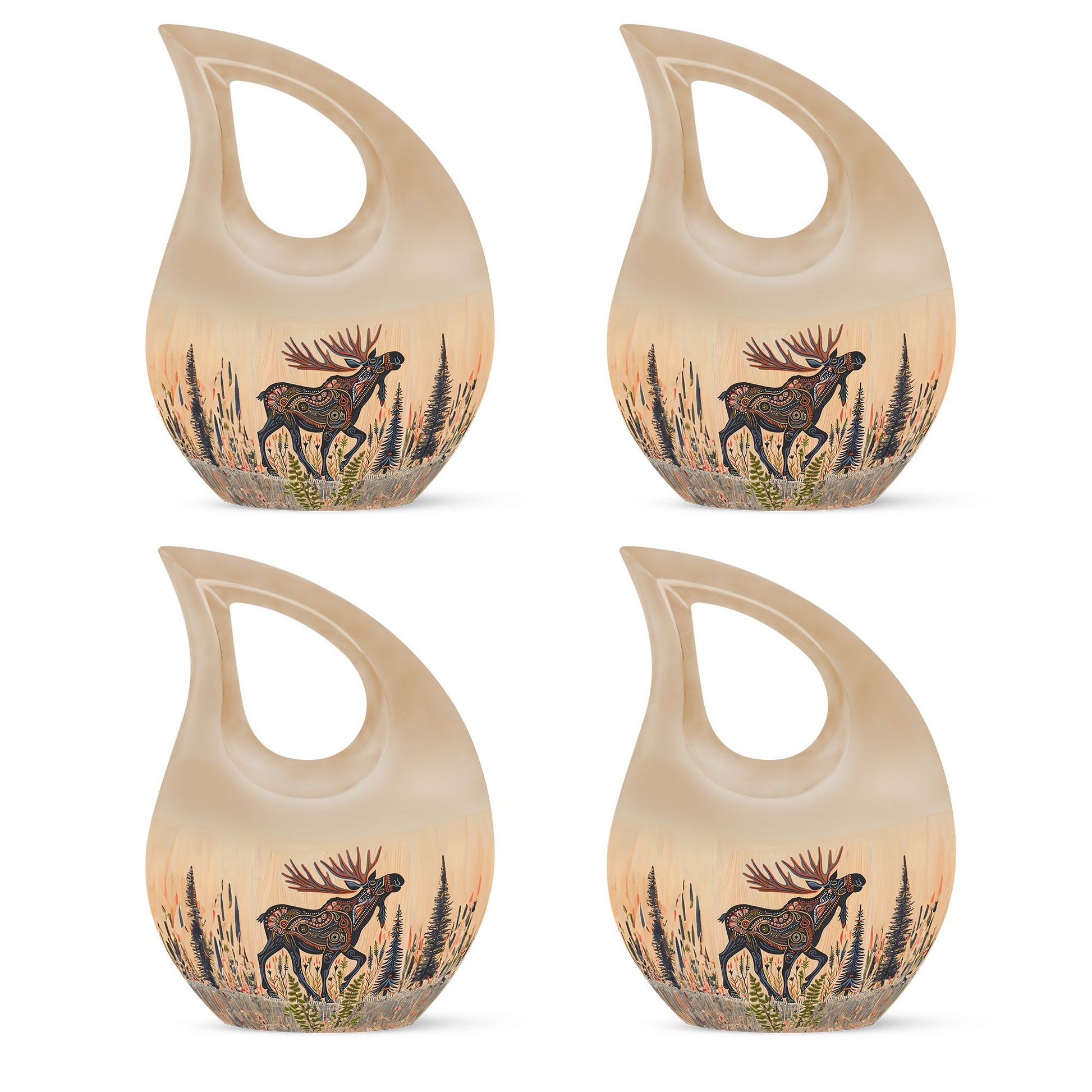 Moose Walking Small Urns For Ashes Funeral, Ashes Urn