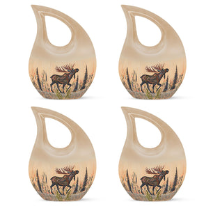 Moose Walking Small Urns For Ashes Funeral, Ashes Urn
