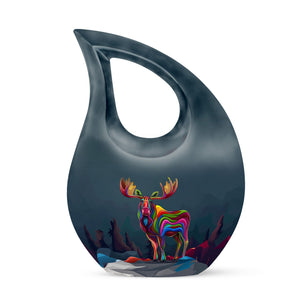Moose Walking Adult Urn Funeral, Ashes Memorial Urn