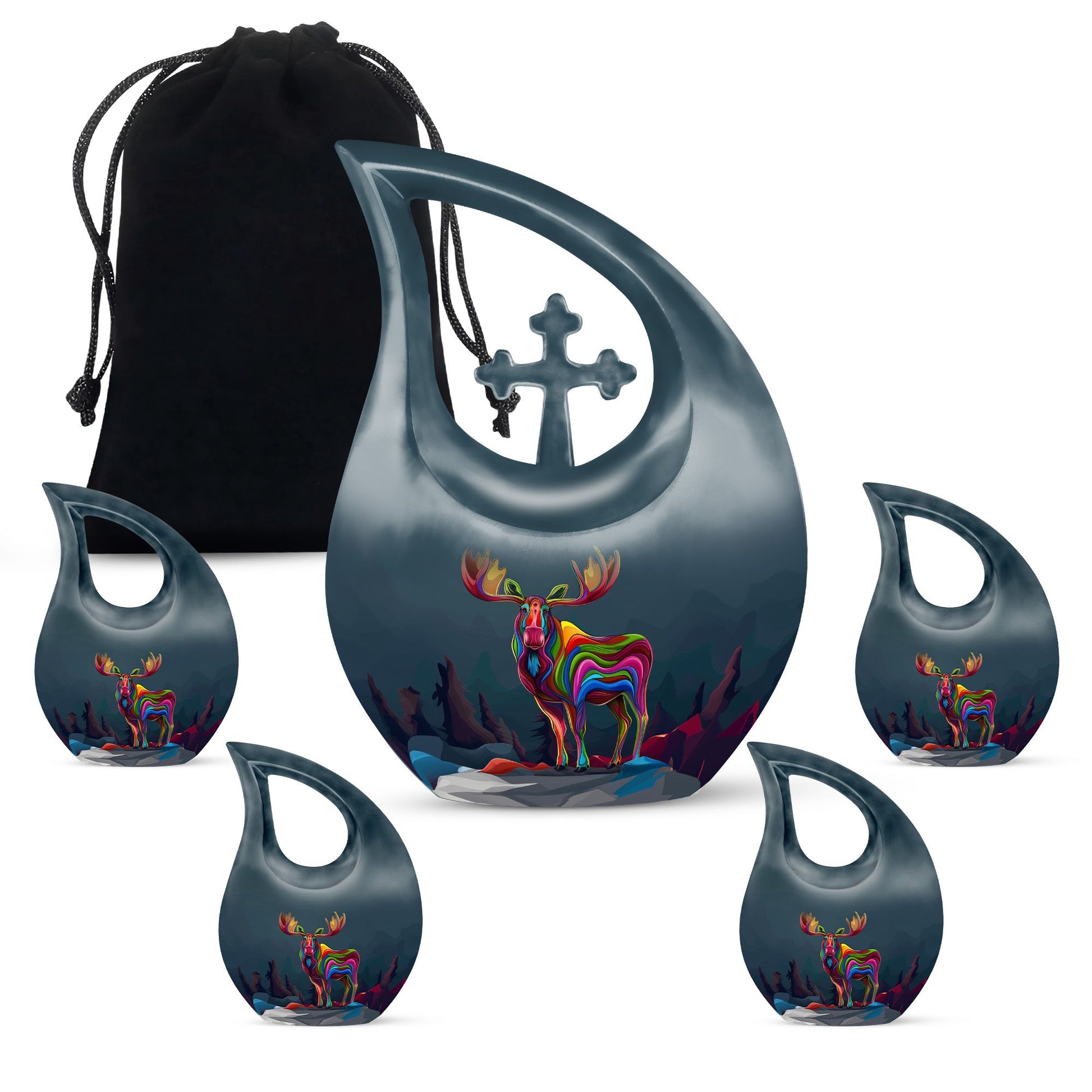 Moose Walking Adult Urn Funeral, Ashes Memorial Urn