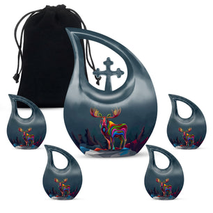 Moose Walking Adult Urn Funeral, Ashes Memorial Urn