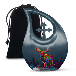 Moose Walking Adult Urn Funeral, Ashes Memorial Urn