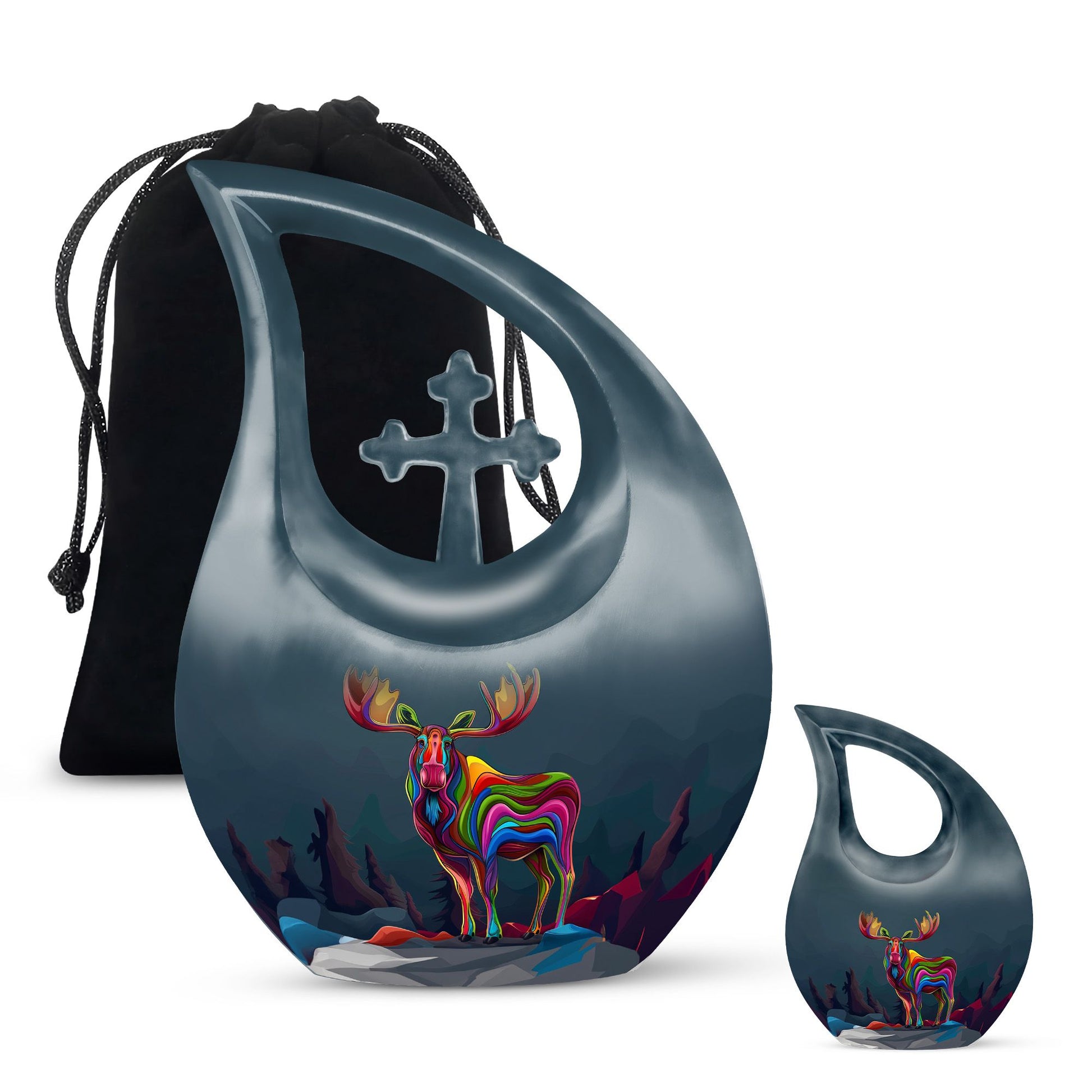 Moose Walking Adult Urn Funeral, Ashes Memorial Urn