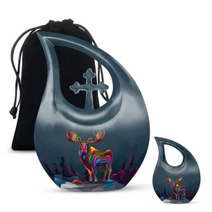Moose Walking Adult Urn Funeral, Ashes Memorial Urn