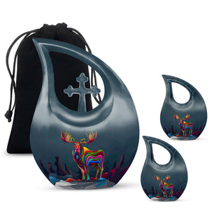 Moose Walking Adult Urn Funeral, Ashes Memorial Urn