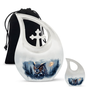 Owl Small Ashes Urn Large Funeral, Ashes Urn For Ashes