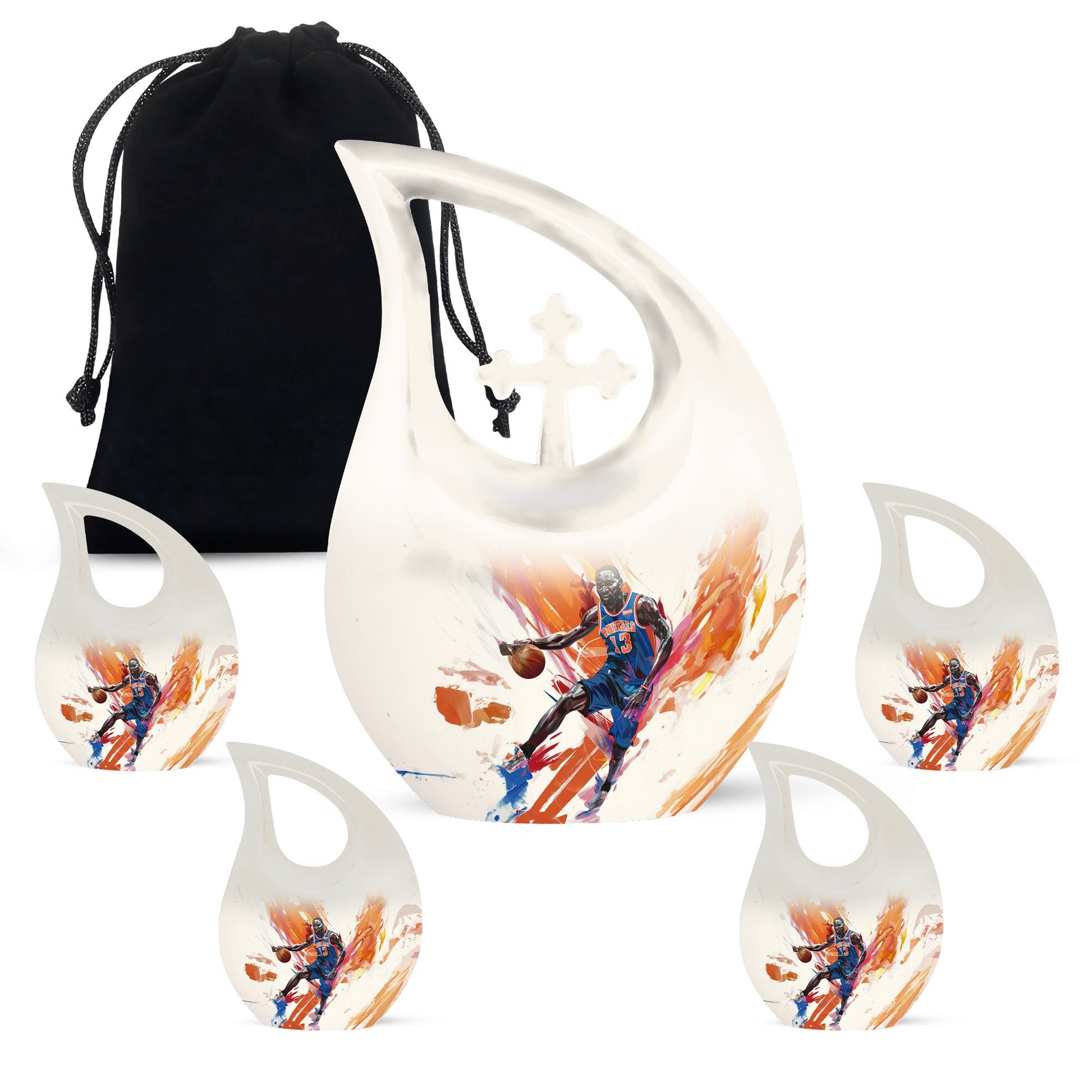 Basketball Metal Urns For Human Ashes Funeral, Ashes Cremation Urn