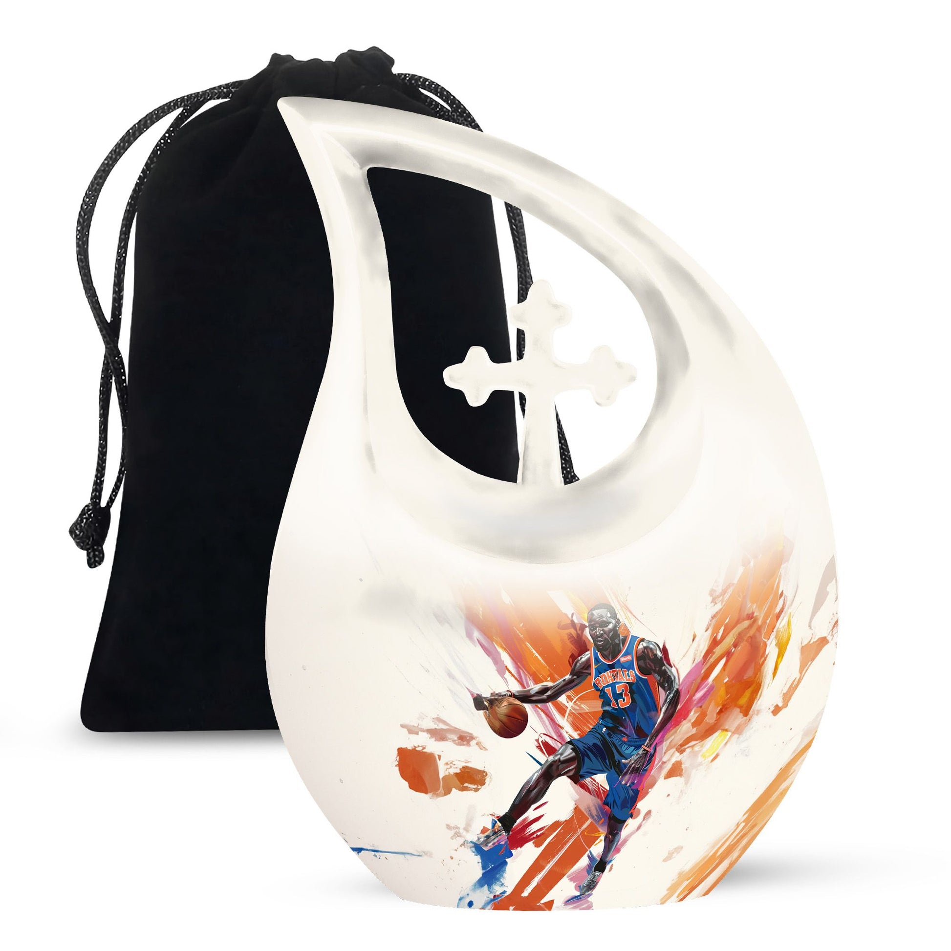 Basketball Metal Urns For Human Ashes Funeral, Ashes Cremation Urn