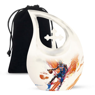 Basketball Metal Urns For Human Ashes Funeral, Ashes Cremation Urn