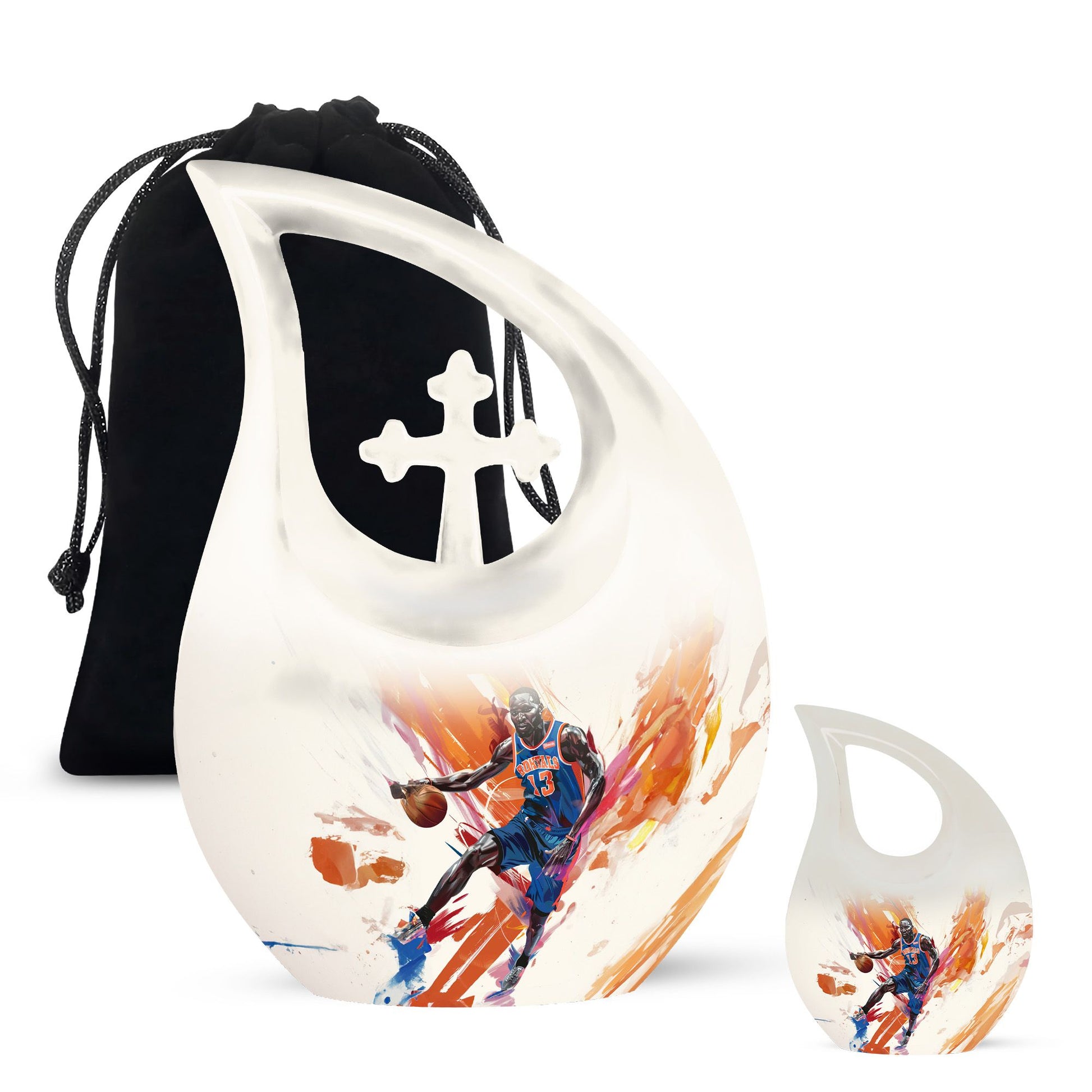 Basketball Metal Urns For Human Ashes Funeral, Ashes Cremation Urn