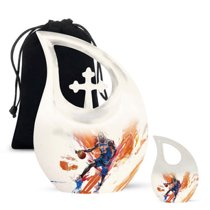 Basketball Metal Urns For Human Ashes Funeral, Ashes Cremation Urn
