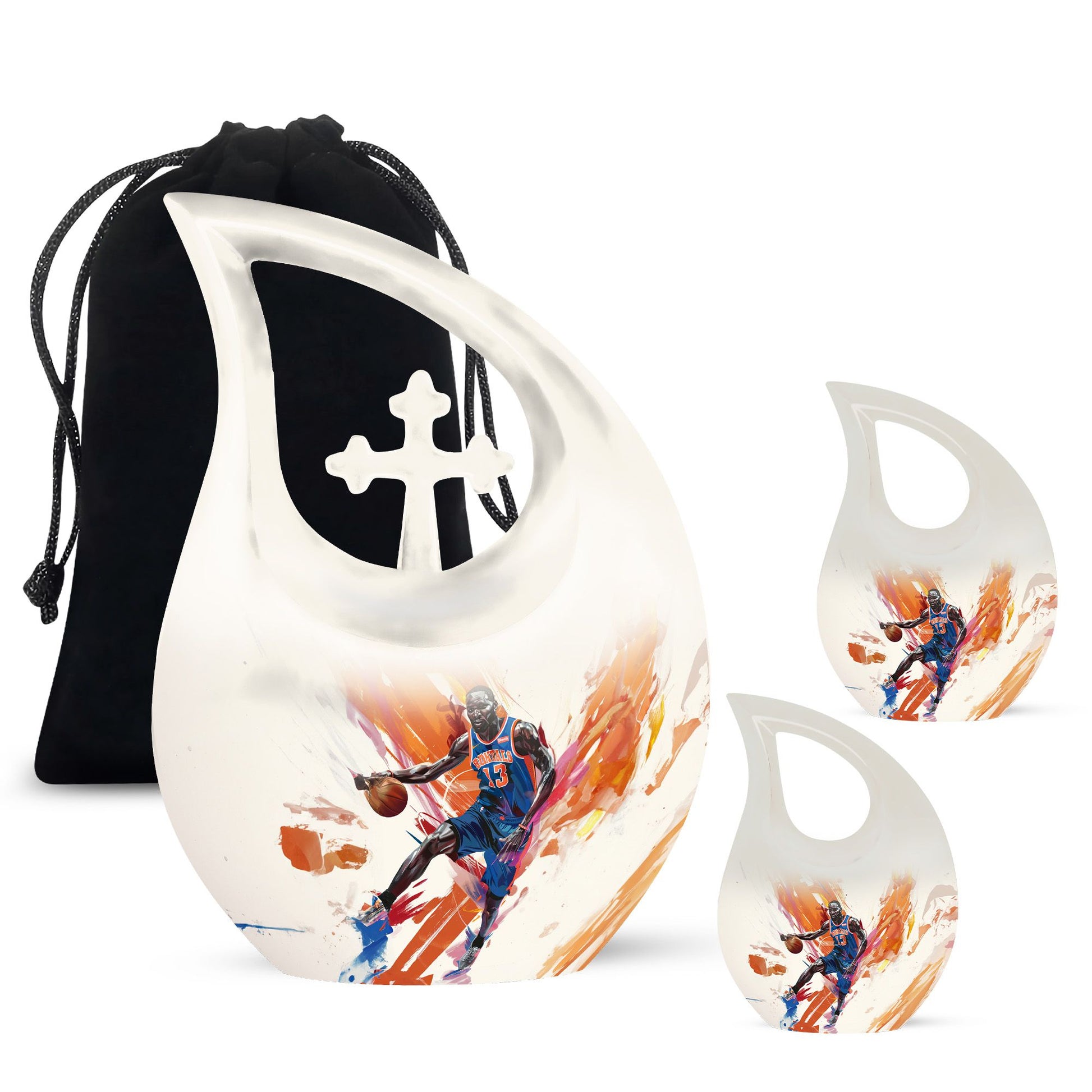 Basketball Metal Urns For Human Ashes Funeral, Ashes Cremation Urn