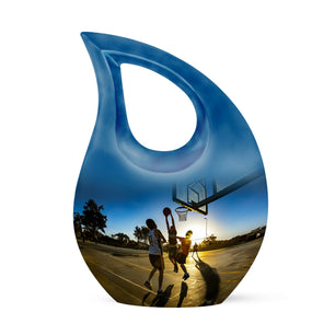 Basketball Urn For Ashes Adult Teardrop, Heart Cremation Urn For Ashes