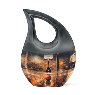 Basketball Burial Urn Teardrop, Heart Cremation Urn