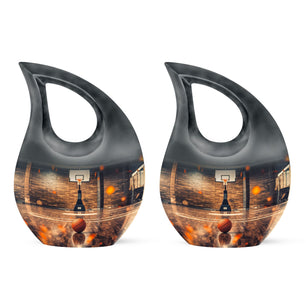 Basketball Burial Urn Teardrop, Heart Cremation Urn