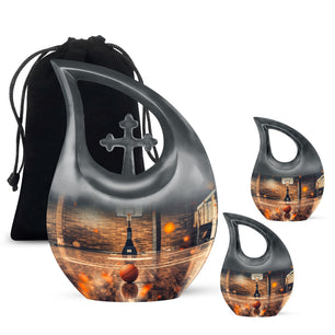 Basketball Burial Urn Teardrop, Heart Cremation Urn