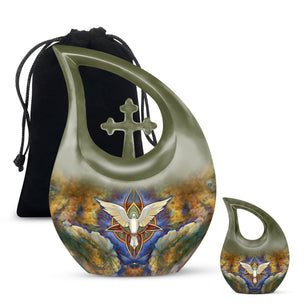 Catholic Mini Keepsake Funeral, Ashes Cremation Urn For Ashes