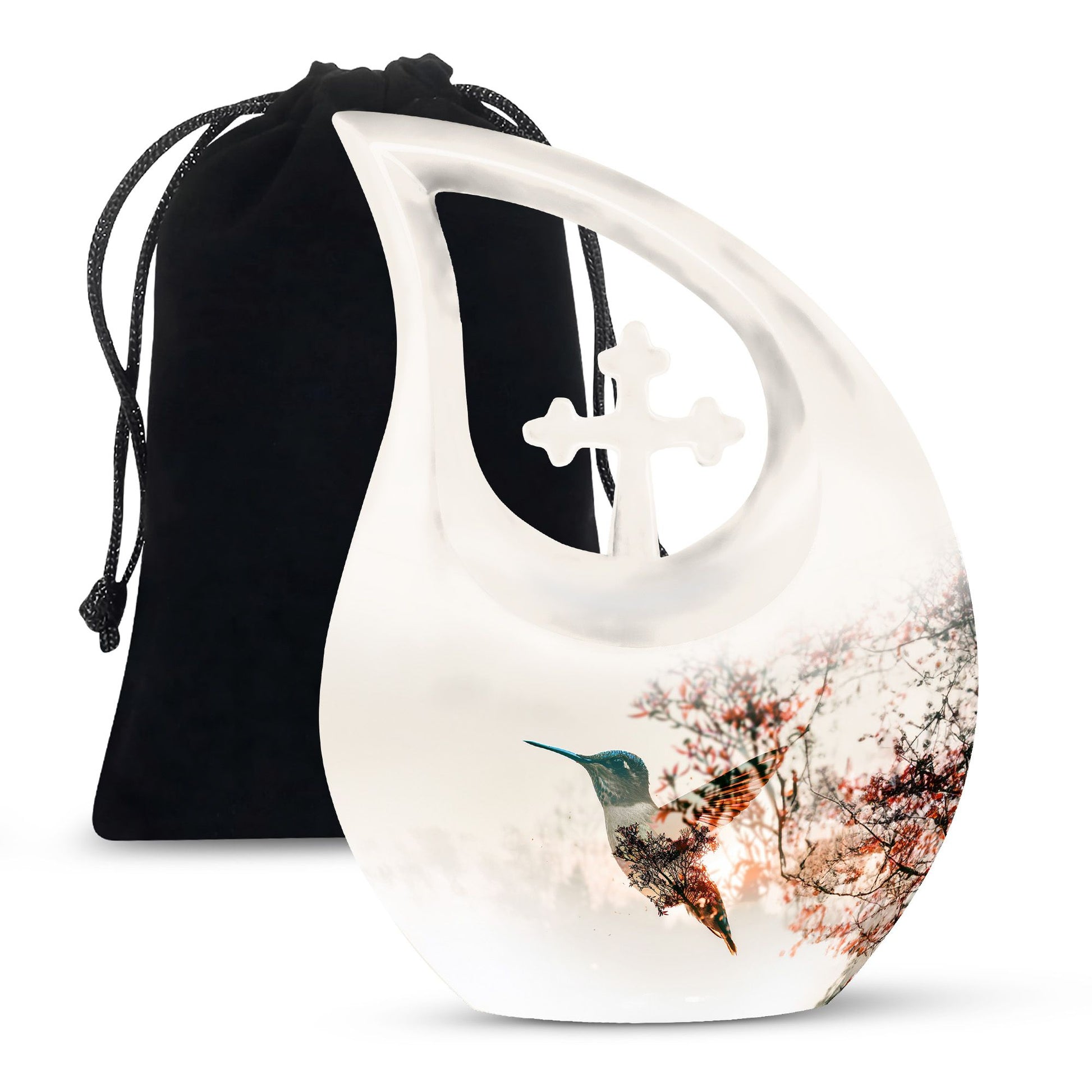 Humming Bird Small Urn For Human Ashes Funeral, Ashes Cremation Urn