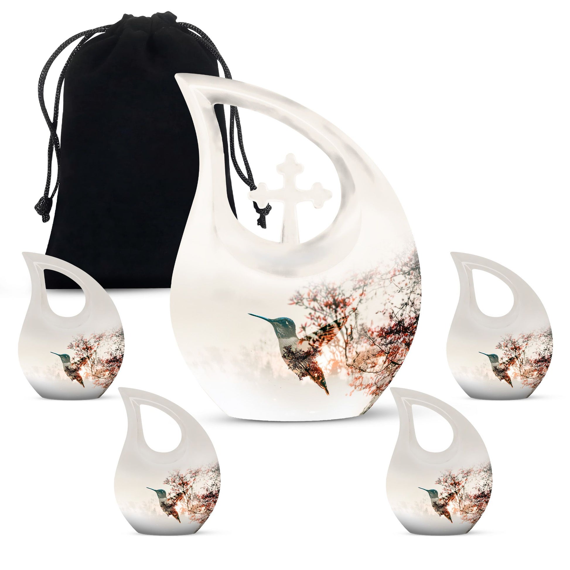 Humming Bird Small Urn For Human Ashes Funeral, Ashes Cremation Urn