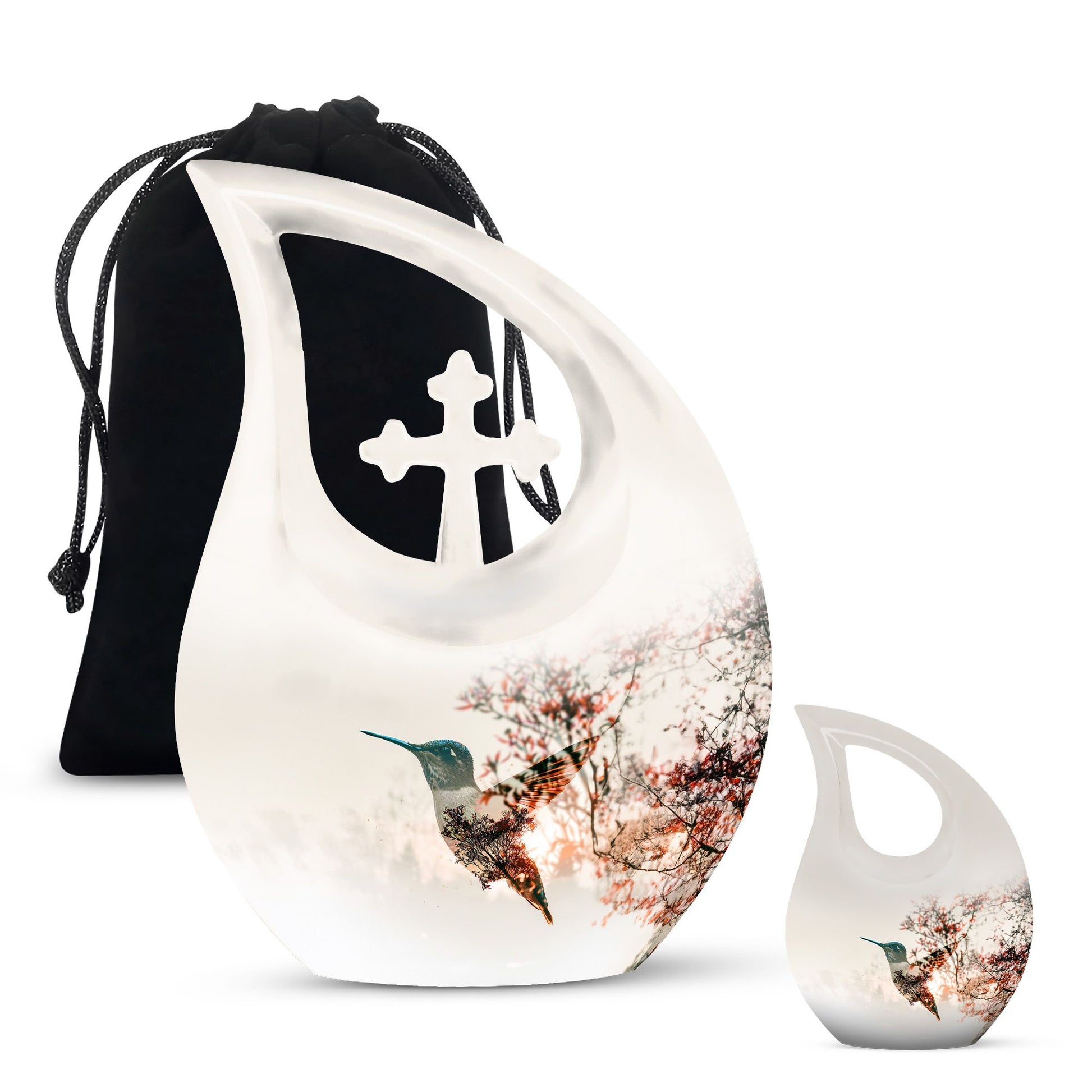 Humming Bird Small Urn For Human Ashes Funeral, Ashes Cremation Urn