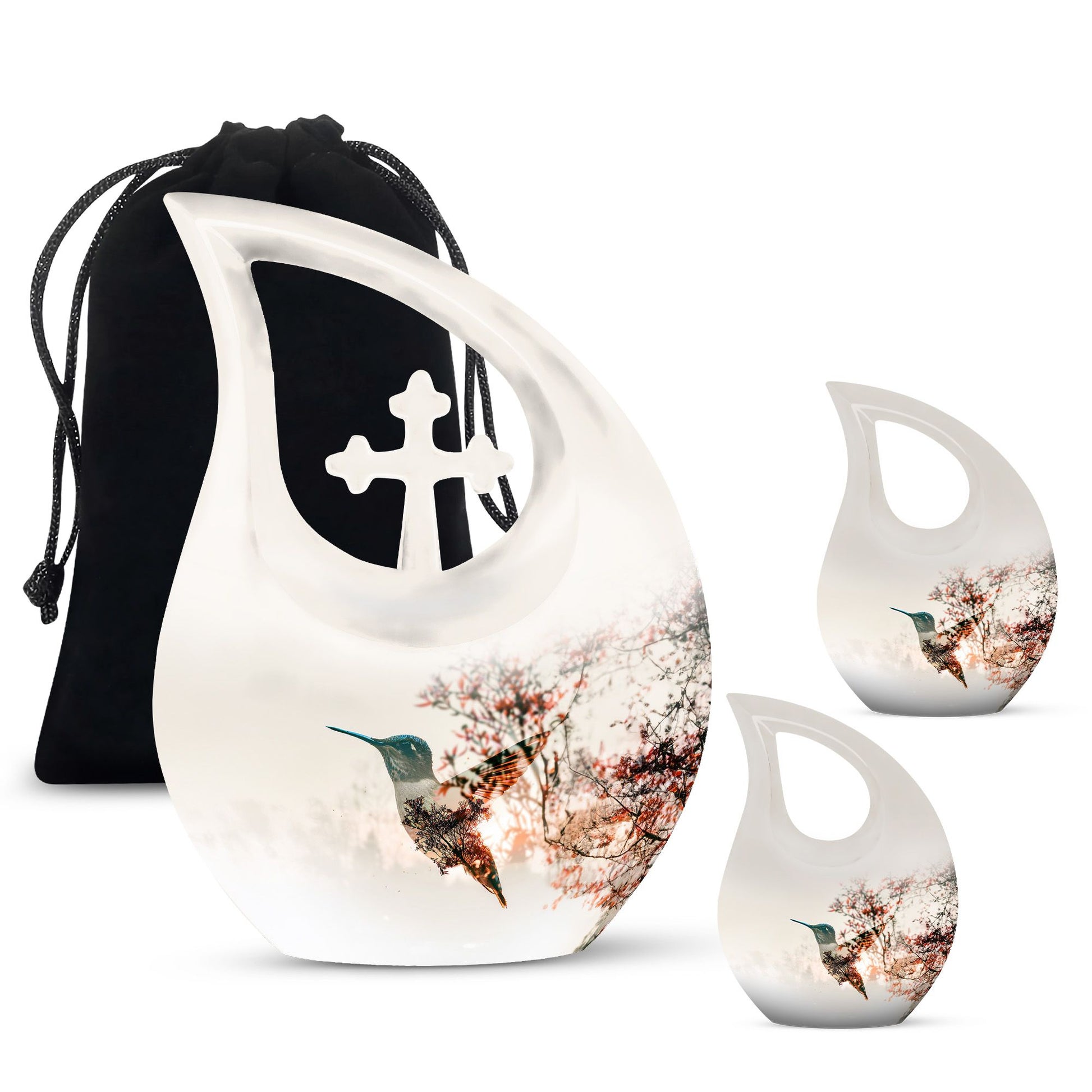 Humming Bird Small Urn For Human Ashes Funeral, Ashes Cremation Urn