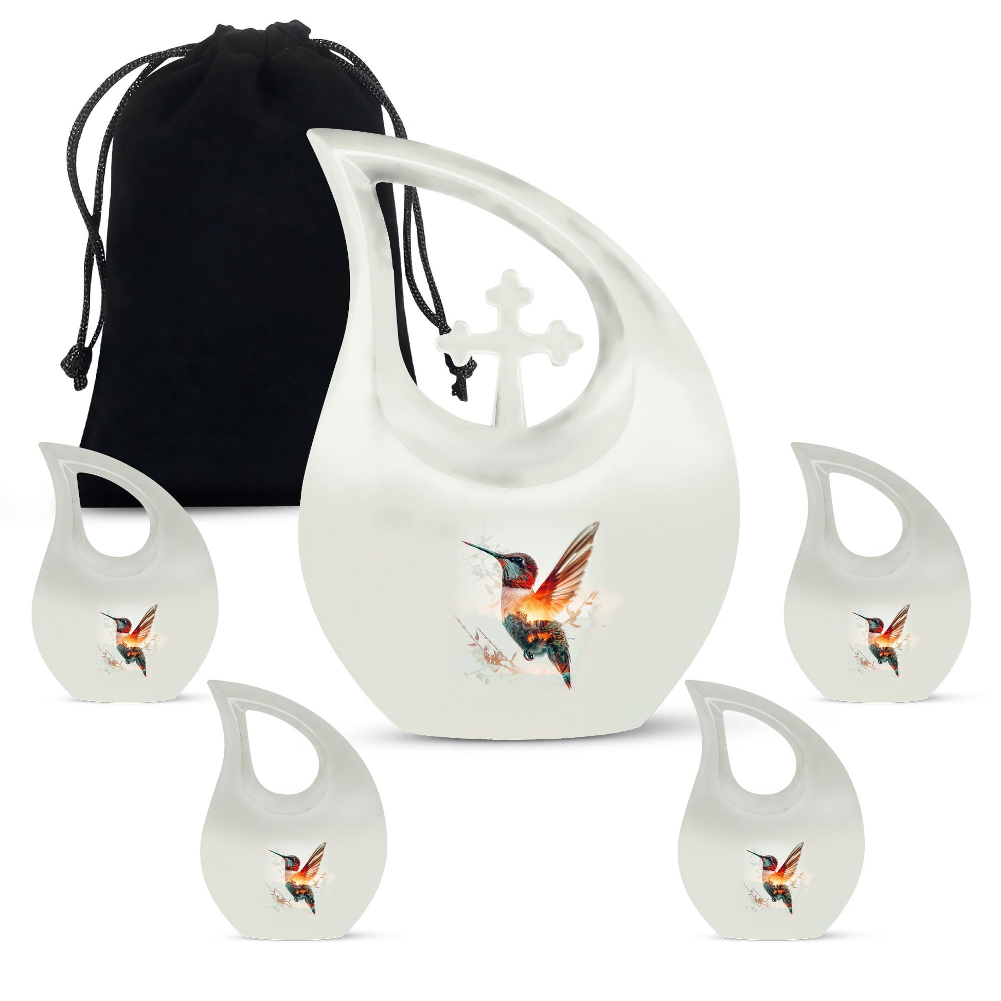 Humming Bird Decorative Urn For Ashes Funeral, Ashes Cremation Urn