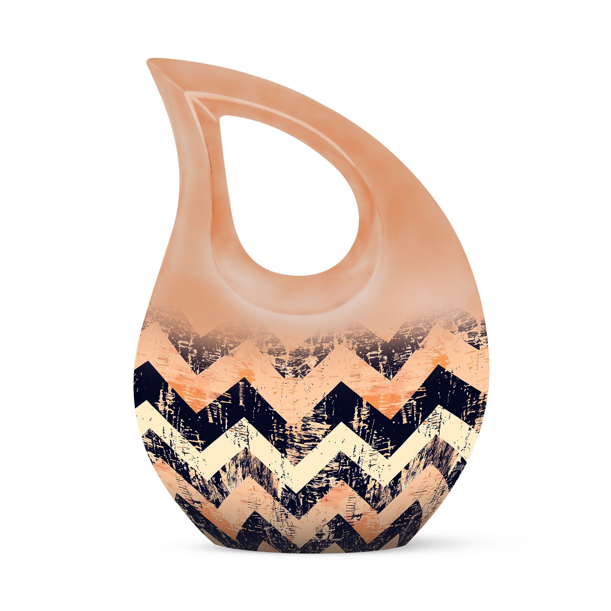 Pattern Adult Male Urn For Ashes Large Teardrop, Heart Urn For Ashes