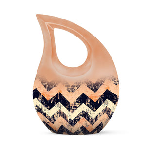 Pattern Adult Male Urn For Ashes Large Teardrop, Heart Urn For Ashes
