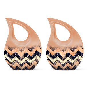 Pattern Adult Male Urn For Ashes Large Teardrop, Heart Urn For Ashes