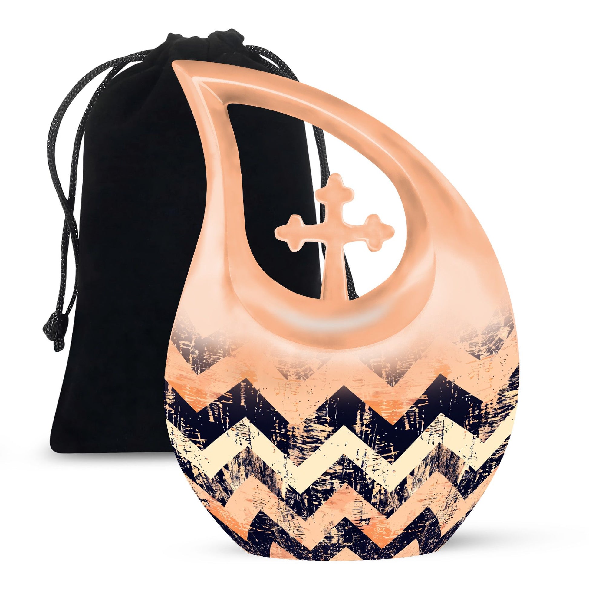 Pattern Adult Male Urn For Ashes Large Teardrop, Heart Urn For Ashes