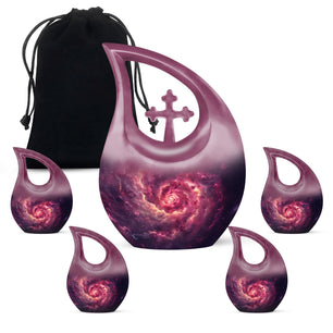 Galaxy Urns For Adult Male Dad Teardrop, Heart Cremation Urn