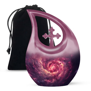 Galaxy Urns For Adult Male Dad Teardrop, Heart Cremation Urn